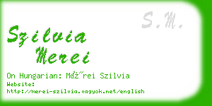 szilvia merei business card